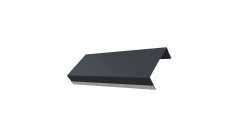 Ламель обратная стартовая/финишная забора жалюзи Texas 53мм для калиток и ворот (с заполнением ламелями 125) 0,5 Rooftop Бархат RAL 7024 мокрый асфальт