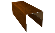 Планка П-образная заборная 20 Grand Line 0,45 Print Premium Golden Wood Intense FTC (3м)