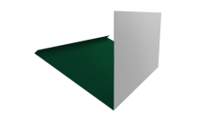 Планка примыкание верхнее к трубе фальц 0,45 PE с пленкой RAL 6005 зеленый мох (2м)