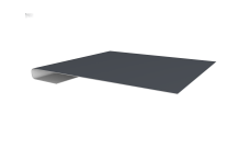 Планка завершающая Grand Line 0,5 Rooftop Бархат RAL 7024 мокрый асфальт (2м)