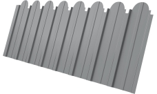 Профнастил C10A фигурный Grand Line 0,4 PE RAL 7004 сигнальный серый