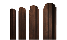 Штакетник П-образный A фигурный 0,45 Print Premium Cherry Wood Dark FTC