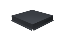 Колпак на столб крышка 390х390мм 0,5 Satin с пленкой RAL 7024 мокрый асфальт