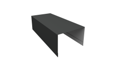 Крышка для забора из сайдинга ЭкоБрус Grand Line 0,5 PurLite Matt RAL 7016 антрацитово-серый (2,5м)