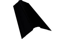 Планка конька фигурного 100х100 Grand Line 0,5 Сатин матовый ТХ RAL 9005 черный (2м)