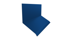 Планка примыкание верхнее к стене фальц Grand Line 150х130х20 0,45 PE с пленкой RAL 5005 сигнальный синий (2м)