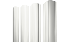 Штакетник Круглый фигурный Grand Line 0,45 PE RAL 9003 сигнальный белый