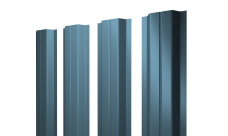 Штакетник П-образный A с прямым резом 0,45 Drap TX RAL 5024 пастельно-синий