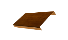 Ламель обратная стартовая/финишная забора жалюзи Texas 50мм для калиток и ворот (с заполнением ламелями 150) Grand Line 0,45 Print Premium Golden Wood Intense FTC