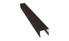 Планка П-образная заборная 24 Grand Line 0,5 PurPro с пленкой RR 32 темно-коричневый (2м)