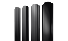 Штакетник Прямоугольный фигурный Grand Line 0,5 Drap TX RAL 9005 черный