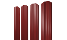 Штакетник Twin фигурный 0,45 PE RAL 3011 коричнево-красный