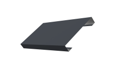 Ламель лицевая 125 забора жалюзи Texas Grand Line 0,5 PE RAL 7024 мокрый асфальт