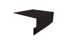 Планка околооконная сложная Блок-Хаус новый Grand Line 250х75х27 0,5 Velur RAL 9005 черный (2м)