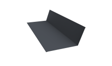 Планка примыкания 150х250 Grand Line 0,45 Drap ТХ RAL 7024 мокрый асфальт (3м)