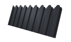 Профнастил С20A фигурный 0,45 Drap RAL 7024 мокрый асфальт