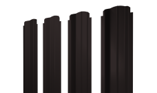 Штакетник П-образный B фигурный 0,45 PE-Double RAL 9005 черный