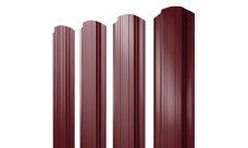 Штакетник Прямоугольный фигурный Grand Line 0,5 Satin Matt TX RAL 3005 красное вино