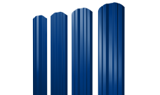 Штакетник Твин фигурный Grand Line 0,45 PE RAL 5002 ультрамариново-синий
