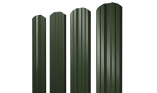 Штакетник Twin фигурный Grand Line 0,5 Satin Matt TX RAL 6020 хромовая зелень