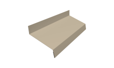 Отлив простой 70 0,5 Satin с пленкой RAL 1015 светлая слоновая кость (2м)