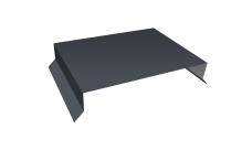 Парапетная крышка прямая 200мм Grand Line 0,45 Drap ST lite RAL 7024 мокрый асфальт (2,5м)