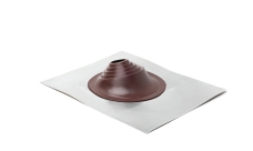 Проходной элемент (мастер флеш) угловой №1 (75-200мм) +240 силиконовый (металлический неокрашенный фланец) коричневый