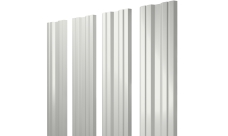 Штакетник Twin с прямым резом 0,45 Drap RAL 9003 сигнальный белый