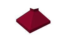 Угол отлива внешний 100 Grand Line 0,45 PE с пленкой RAL 3003 рубиново-красный