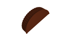 Заглушка торцевая 0,5 Satin RAL 3009 оксидно-красный