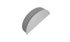 Заглушка торцевая 0,5 Satin RAL 9003 сигнальный белый