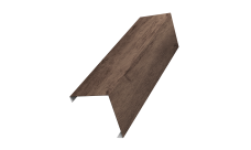 Декоративная накладка на столб универсальная угловая 62х55 для забора жалюзи 0,45 Print Premium Almond Wood Fresh (1,8м)