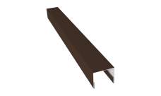 Планка П-образная заборная 24 Grand Line 0,45 Drap ST lite RAL 8017 шоколад (2,5м)