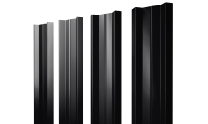 Штакетник М-образный A с прямым резом Grand Line 0,45 PE-Double RAL 9005 черный