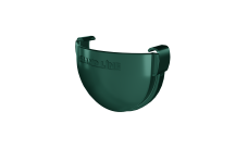 Заглушка желоба Дизайн 135 ПВХ Grand Line зелёный (RAL 6005)