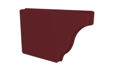 Заглушка желоба левая Vortex Lite 130мм RAL 3005 красное вино