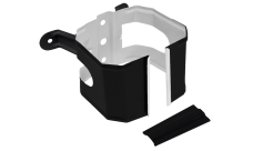 Кронштейн трубы на дерево прямоугольный Vortex Matt RAL 9005