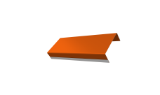 Ламель обратная стартовая/финишная забора жалюзи Texas 53мм для калиток и ворот (с заполнением ламелями 125) 0,45 PE RAL 2004 оранжевый