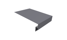 Планка околооконная сложная фальц Grand Line 0,5 Сатин с пленкой RAL 7004 сигнальный серый (3м)