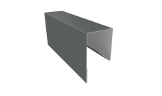 Планка П-образная заборная 17 0,45 PE с пленкой RAL 7005 мышино-серый (2м)