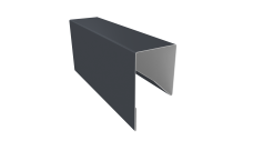 Планка П-образная заборная 17 0,5 PurLite Matt RAL 7024 мокрый асфальт (2м)