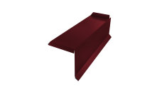 Планка торцевая сегментная 30мм Правая 0,5 Satin с пленкой RAL 3005 красное вино