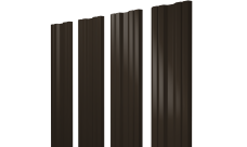 Штакетник Twin с прямым резом Grand Line 0,5 Atlas X RR 32 темно-коричневый