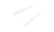 Отлив простой 50 Grand Line 0,5 Satin с пленкой RAL 9003 сигнальный белый (2м)