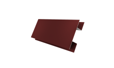 Планка H-образная стыковочная сложная 0,45 PE с пленкой RAL 3011 коричнево-красный (2м)