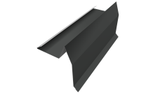 Планка торцевая для шифера 0,45 PE с пленкой RAL 7016 антрацитово-серый (3м)