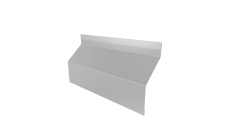 Ламель забора жалюзи Milan Slim стартовая/финишная для калиток и ворот Grand Line 0,45 Drap TX RAL 7047 телегрей 4