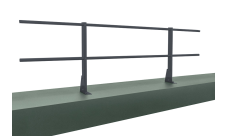 Ограждение кровельное для парапета на плоскую кровлю RAL 7024 (2,0х0,9)