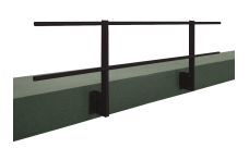 Ограждение кровельное для парапета с боковым креплением (2,0х0,6) RAL 9005 черный