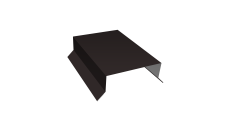 Парапетная крышка прямая 100мм Grand Line 0,5 Rooftop Бархат RAL 9005 черный (2,5м)